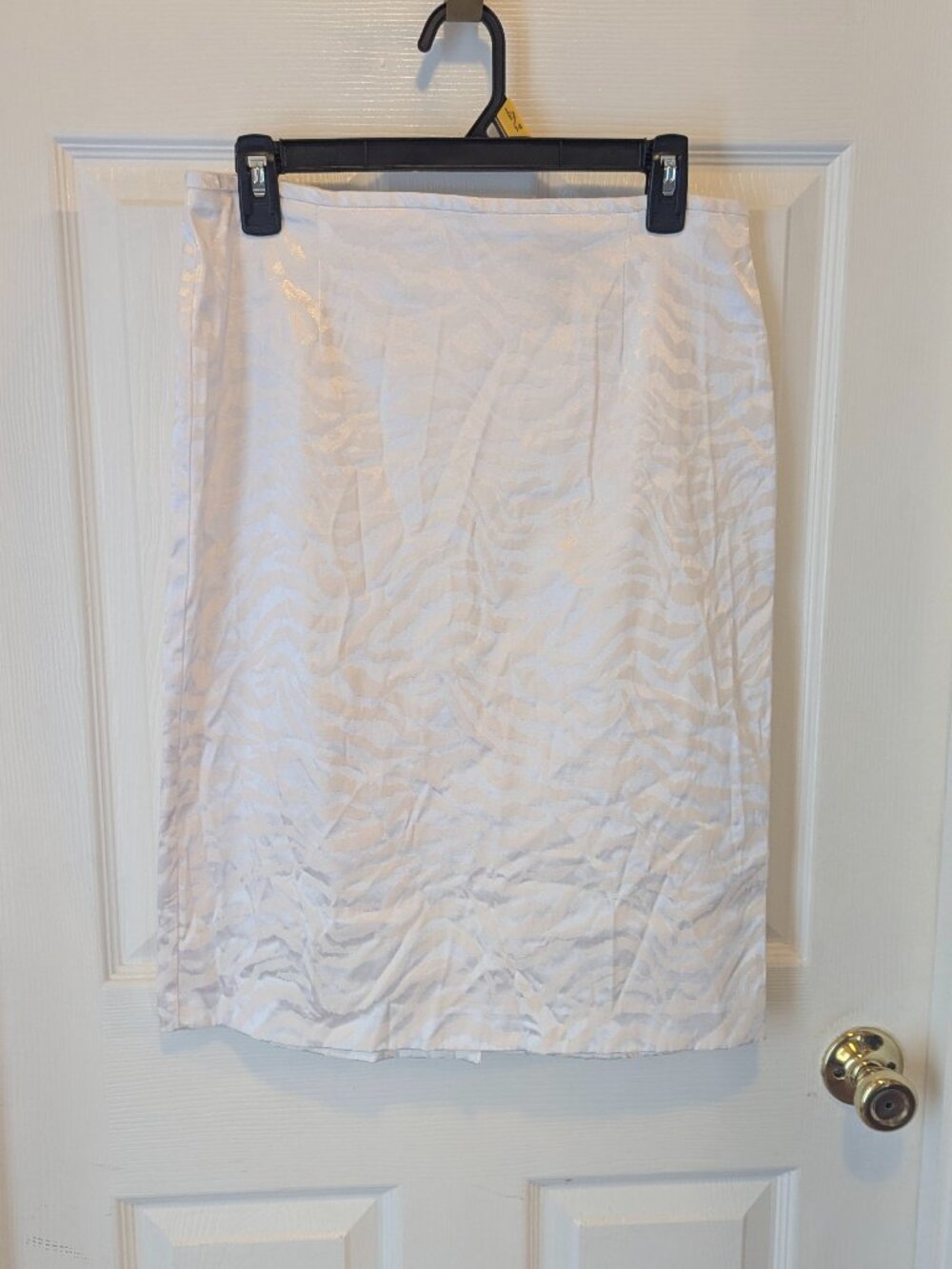 Isabella white animal print pencil skirt - 8